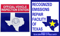 Texas Official Vehicle Inspection Station and Recognized Emissions Repair Facility